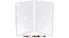 DVD Case pre 2 discs, 14 mm, frosted/transparent